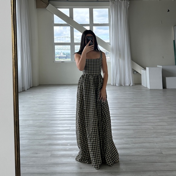 Princess Polly Black and Cream Checkered Maxi Dress - Picture 5 of 5